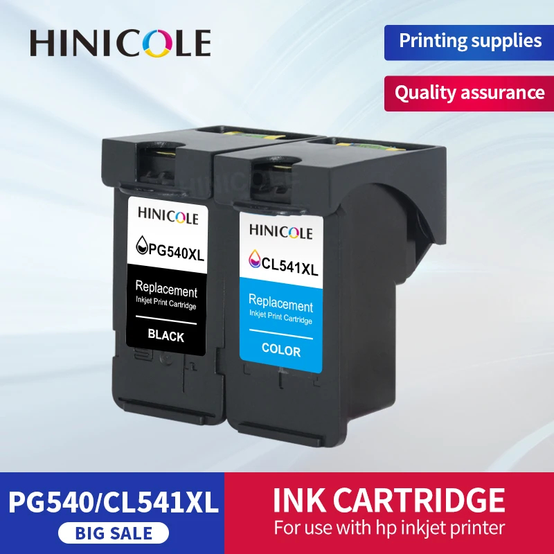 

HINICOLE Compatible PG540 CL541 Ink Cartridge for Pixma MX374 MX375 MX395 MG3155 MG3200 MG3250 MG3255 MG2150 MG2250 MG3150 MG365