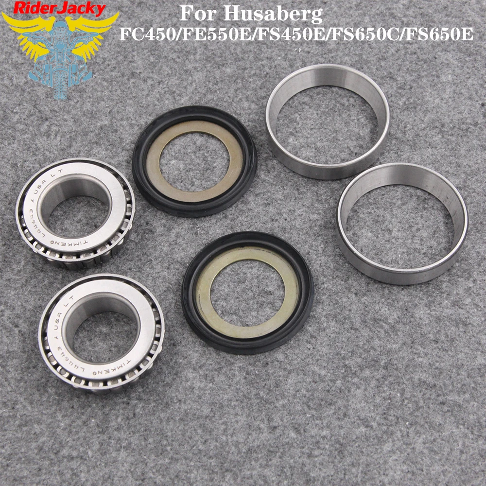 Motorcycle Steering Head Stem Bearings For Husaberg FC450 / FE550E/  FS450E/ FS650C/ FS650E