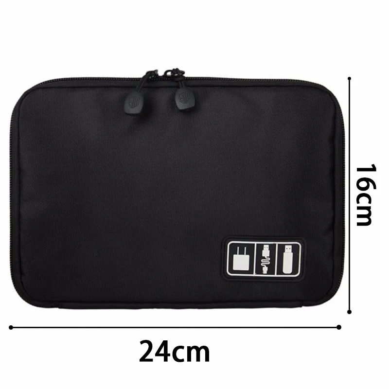Outdoor Travel Kit Waterproof Nylon Cable Holder Bag Electronic Accessories USB Drive Storage Case Camping Hiking Organizer Bag 3