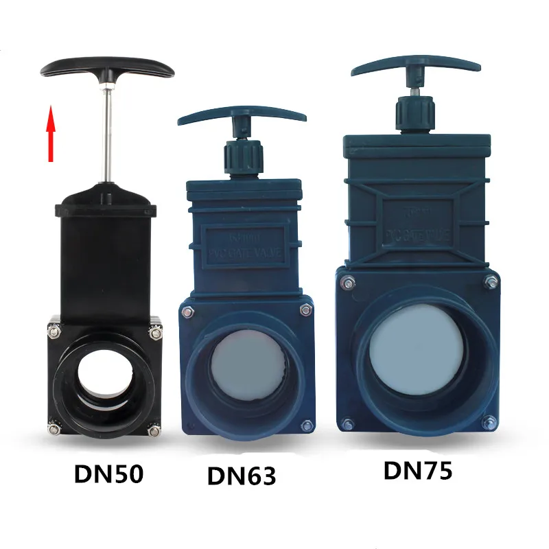 DN50/DN63/DN75 Camp drain valve  sewage RV valve UPVC caravan gate valve with good corrosion and pressure resistance