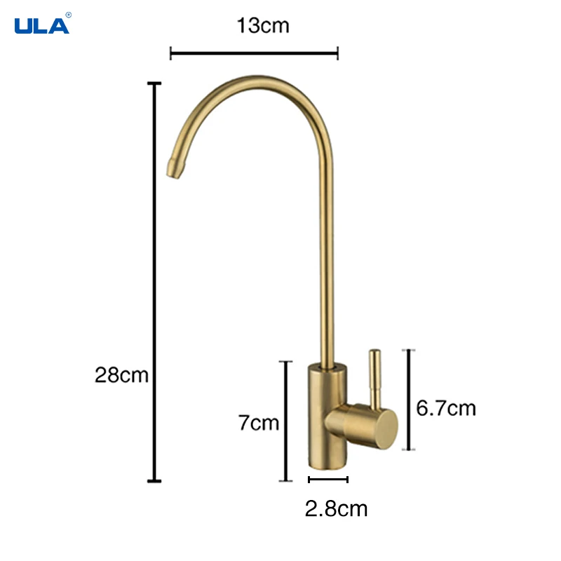 ULA – robinet de cuisine en acier inoxydable, pour purificateur d\'eau et d\'évier de cuisine, Anti-osmose