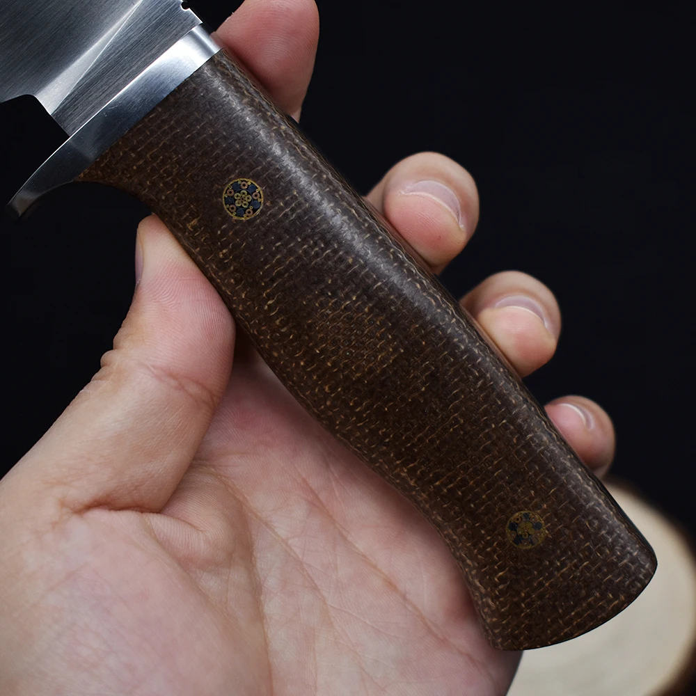 M390 Powder Steel Straight Knife Tactical Outdoor Camping Hunting Survival Life-Saving Fixed Knife Sharp Fishing Knife EDC Tool