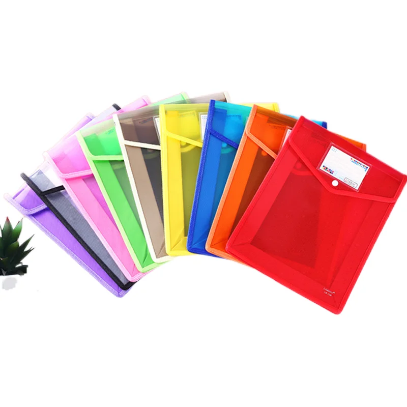 A4 A5 Plastic File Wallet Bag for Documents Envelope Expanding File Folder Waterproof Document Organizer School Home Business