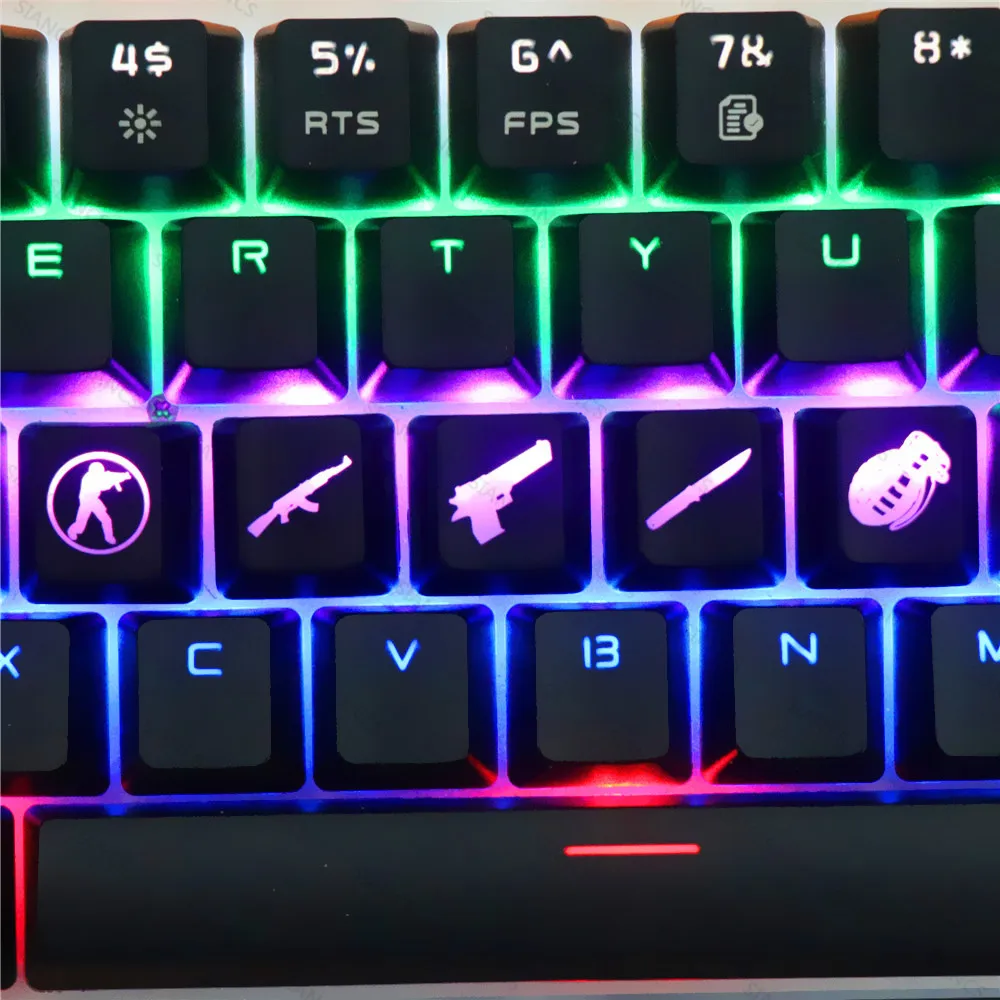 CS GO Gaming Keycaps Custom ABS Backlit Keycap For World Of Warcraft DOTA Gaming Key Caps For Mechanical Keyboard Key Cap