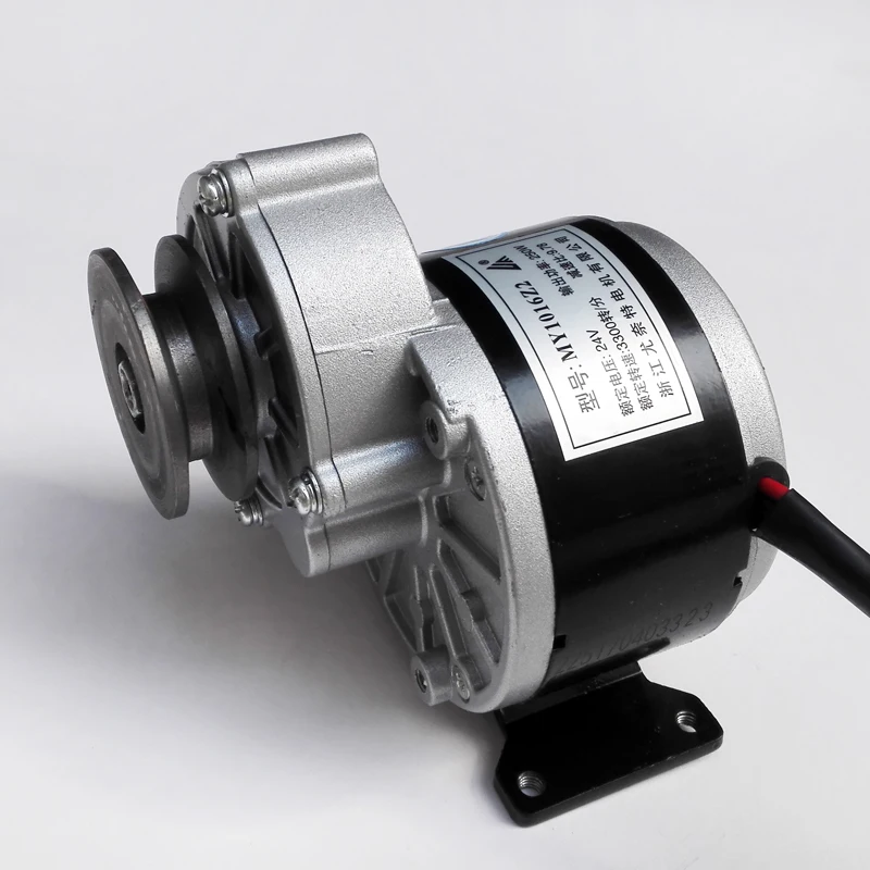 Amusement park moving brushed reducer motor pulley 24V250W belt motor