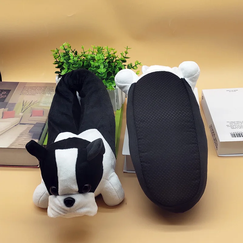 dog indoor slippers home shoes slippers anime Wood floor women men winter Custom Cartoon with warm panda home shoes