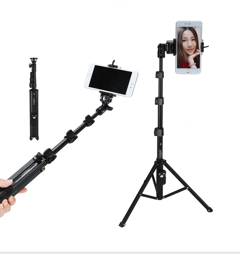 Supporto multifunzionale telescopico del treppiede del bastone del Selfie di controllo di Bluetooth per la ripresa della macchina fotografica/del telefono VCT-1388 di Yunteng