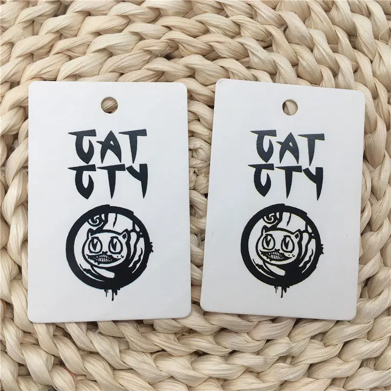 Custom Rectangle Hang Tags, Clothing, Brand, Fashion, Label, Accessories, Merchandise, logo, design, hang, tags,etiquette images - 6