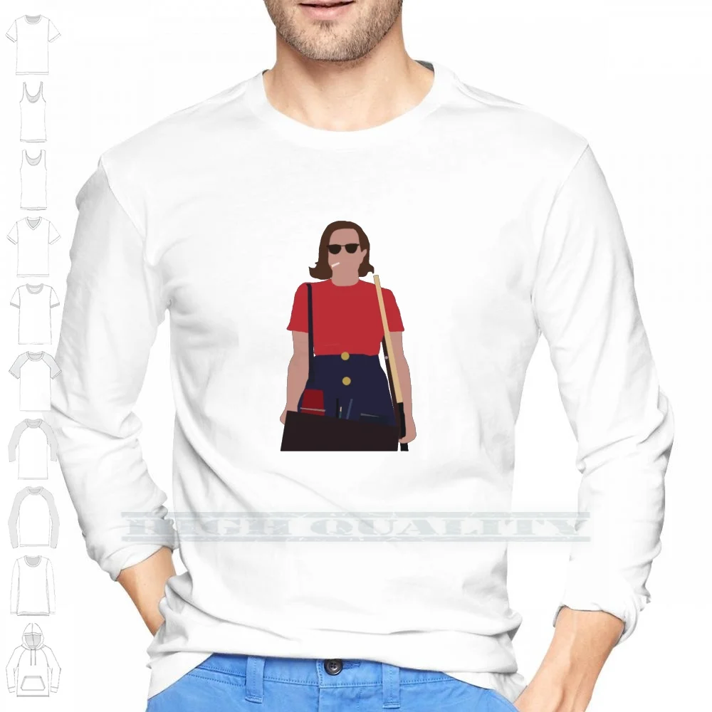 Peggy Olson 100% Cotton Long Sleeve T Shirt Peggy Olson Madmen Fanart Don Draper Cartoon Tv Show Sterling Cooper Advertising