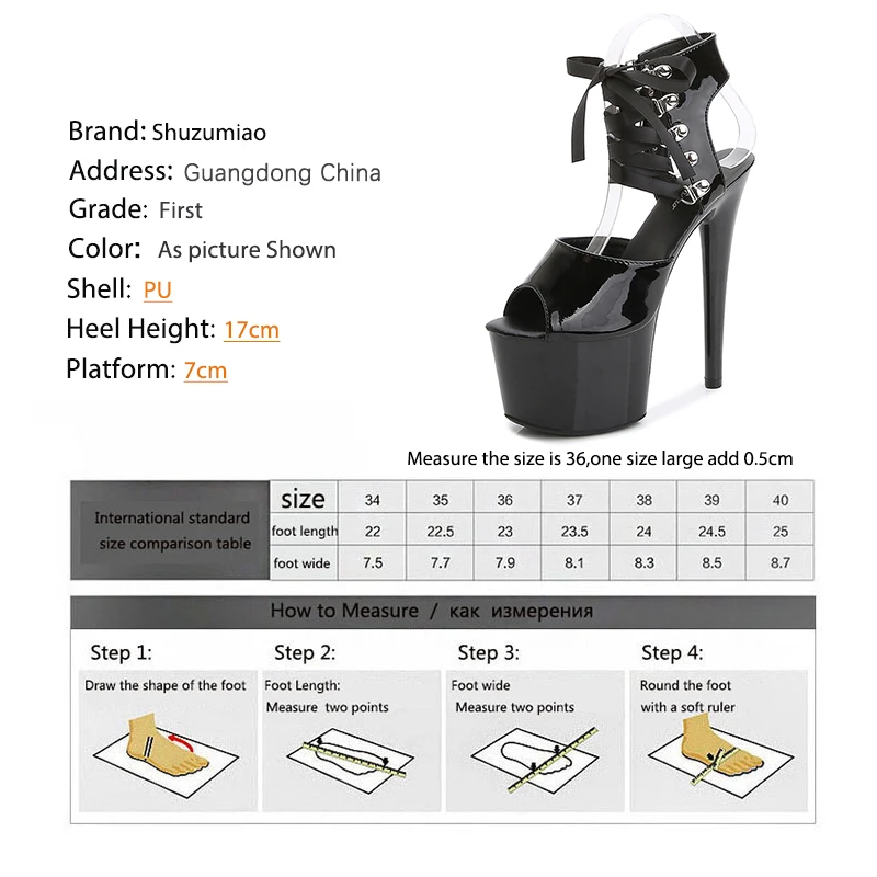 Women Shoes 15CM 17CM 20CM High Heels Catwalk Pole Dance Sandals Fine Heels Thick Bottom Ankle Strap Sexy Platform Wedding Shoes