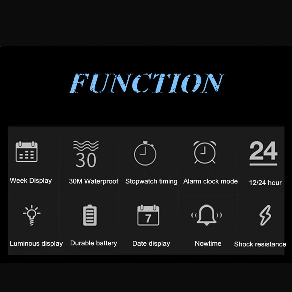 ساعة عسكرية جديدة للأطفال الأولاد والبنات ساعات رياضية للأطفال تاريخ التنبيه ساعات رقمية مضيئة مقاومة للماء ساعة إلكترونية للطلاب