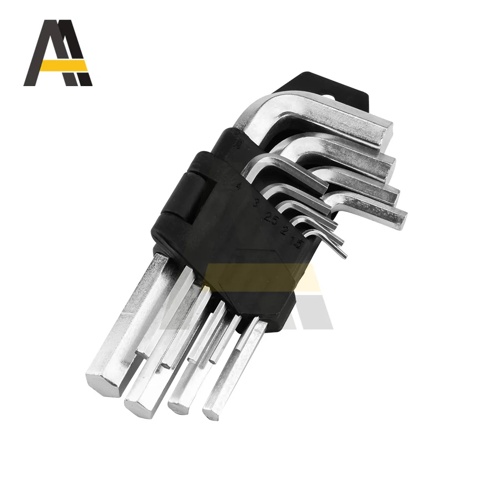 1 Set Allen Key Set Hex Wrench Screwdriver Set Standard Hexagon Spanner Ball End Torx Star Keys Tool L Type 9Pcs Hand Tools Kit