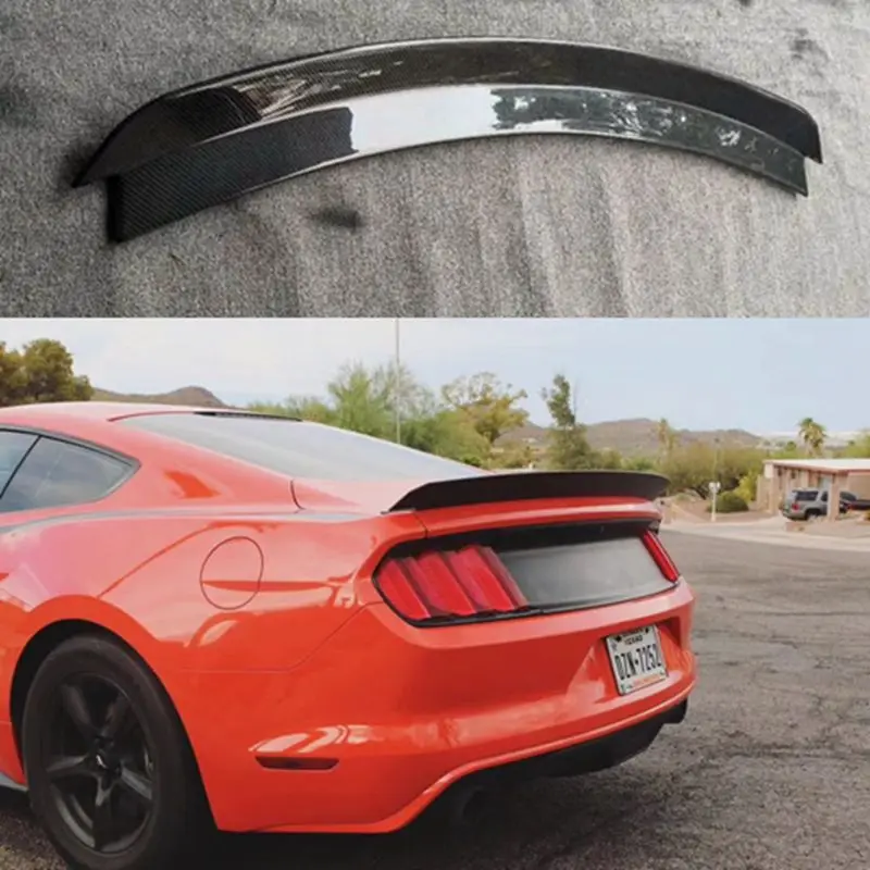 High quality carbon fiber rear wing torso lip spoiler for Ford Mustang 2015 2016 2017