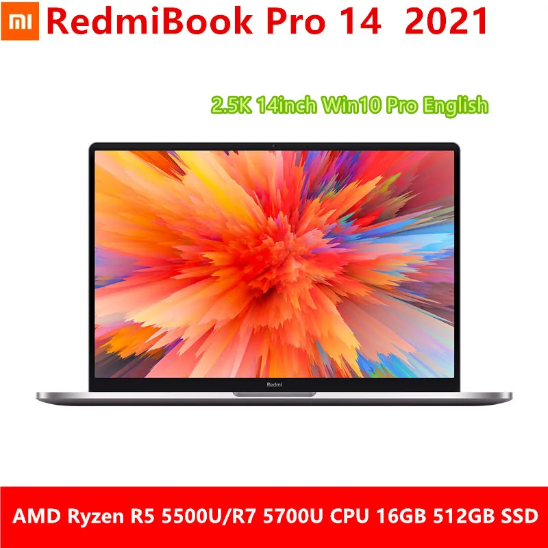 Xiaomi RedmiBook Pro14 Laptop AMD Ryzen 5700U /5500U 16GB DDR4+512GB SSD 2.5K Super Retina Full Screen Notebook