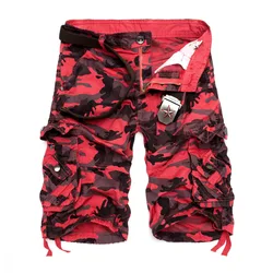 Pantalones cortos holgados de camuflaje para hombre, Shorts militares de camuflaje, Cargo táctico, novedad de verano, envío directo, 2021