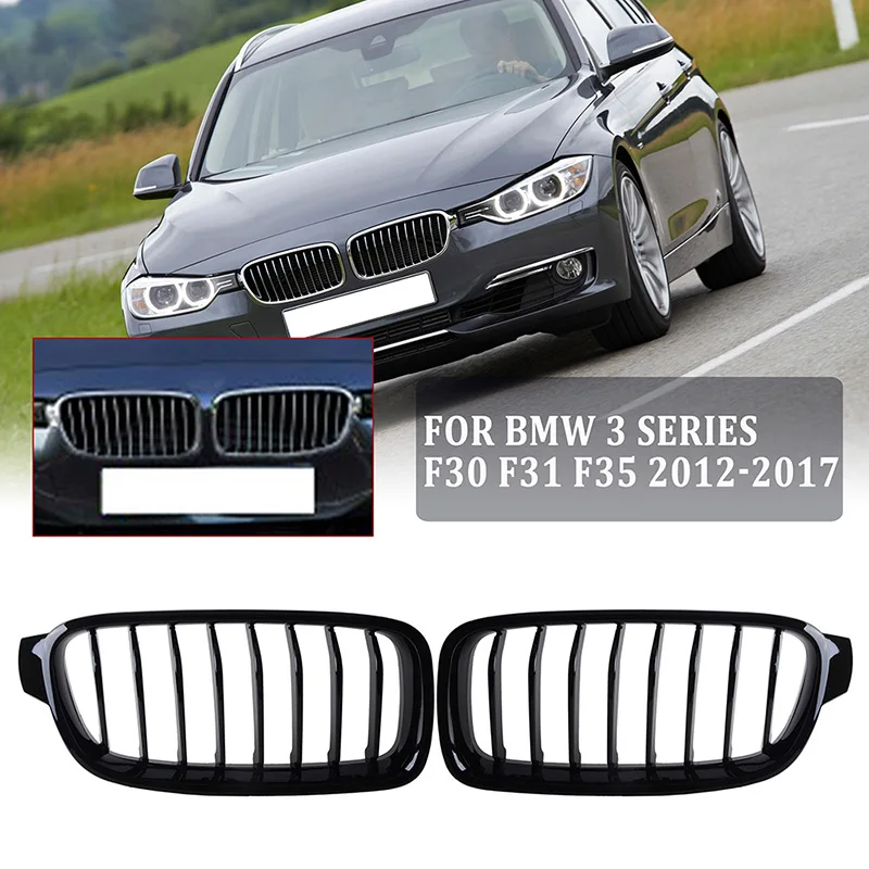 

Front Bumper Grill Kidney Grille Single Dual Slat Fit For BMW 3 Series F30 F31 F35 2012-2017 MSport Styling Trim Car Accessories