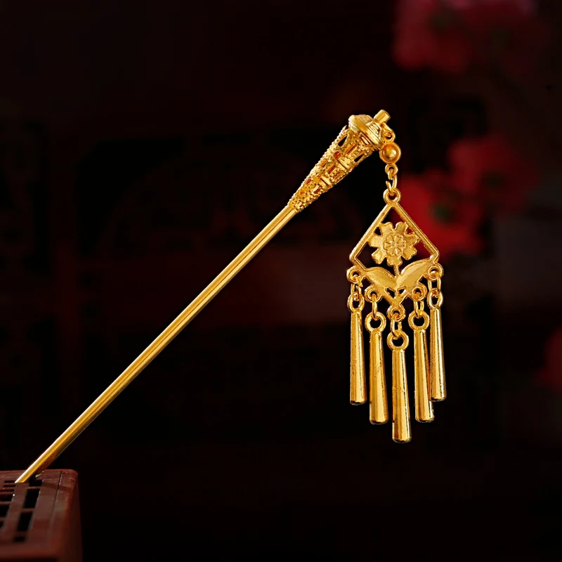 2020 Women\'s Vintage Gold Color Hair Jewelry Bohemia Hair Sticks Summer Ethnic Hairpin Wedding Jewelry