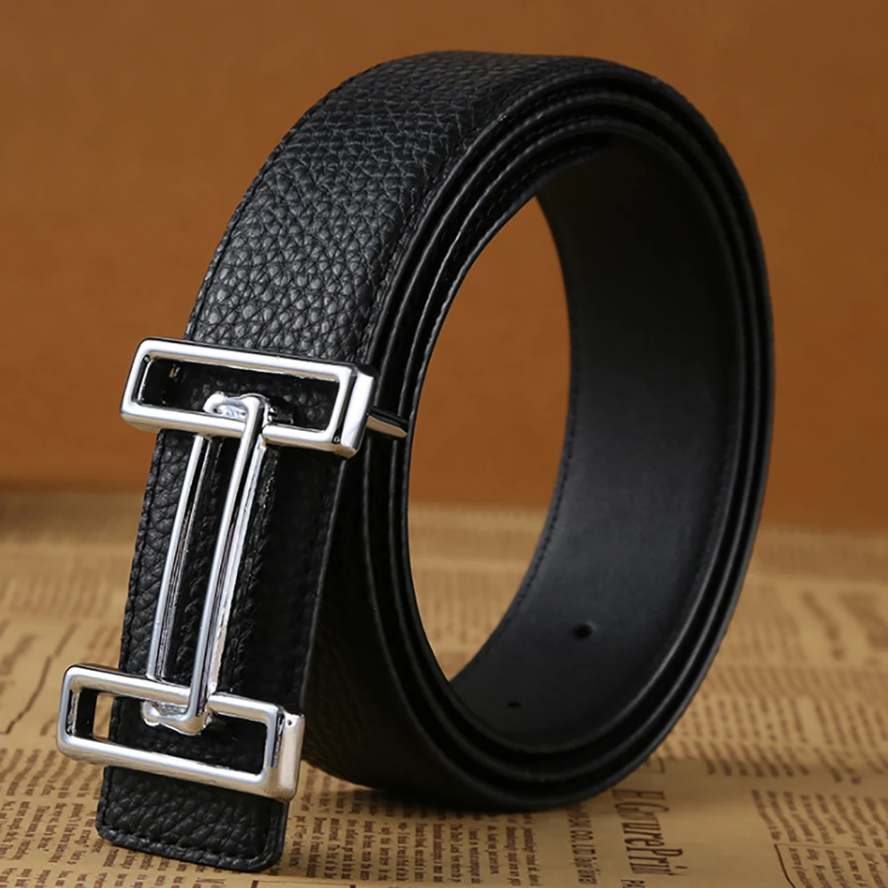 Echain Luxury Vintage Designer Double G Belts Men High Quality Women Genuine Real Leather Dress Strap H Belt for Jeans GG