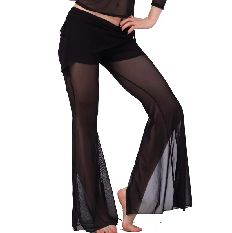 HOT SALE! mesh belly dance trousers sexy mesh split belly dance trousers for women belly dance trousers 10colors