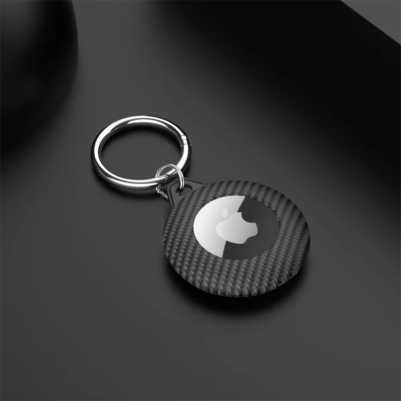 For Apple Airtag Case Carbon Hard Anti-lost Anti-Scratch Keychain Cover For Airtags Matte Slim TPU Loop GPS Protective Sleeve