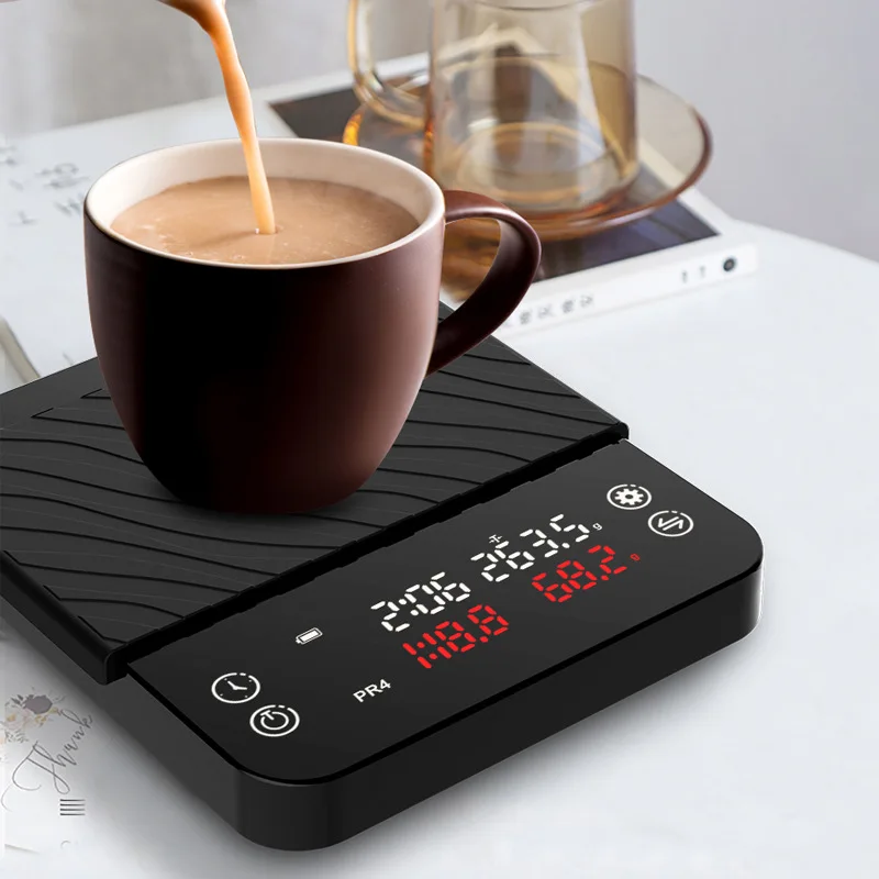 

2kg/0.1g electronic coffee scale pour over espresso smart scale automatic Timing digital LED Kitchen cooking baking scales