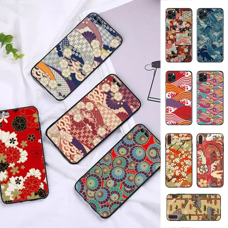 Japanese style Art Japan Traditional pattern Phone Case for iphone 13 11 12 pro XS MAX 8 7 6 6S Plus X 5S SE 2020 XR case