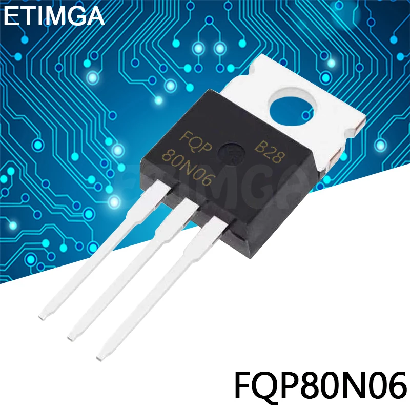 

10 шт./лот FQP80N06 80N06 TO-220 транзистор 80A 60В