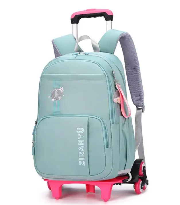 ZIRANYU Student School Rolling Backpack Bag Wheels School Wheeled Backpack Bag for girls School Trolley backpack Bag for kids