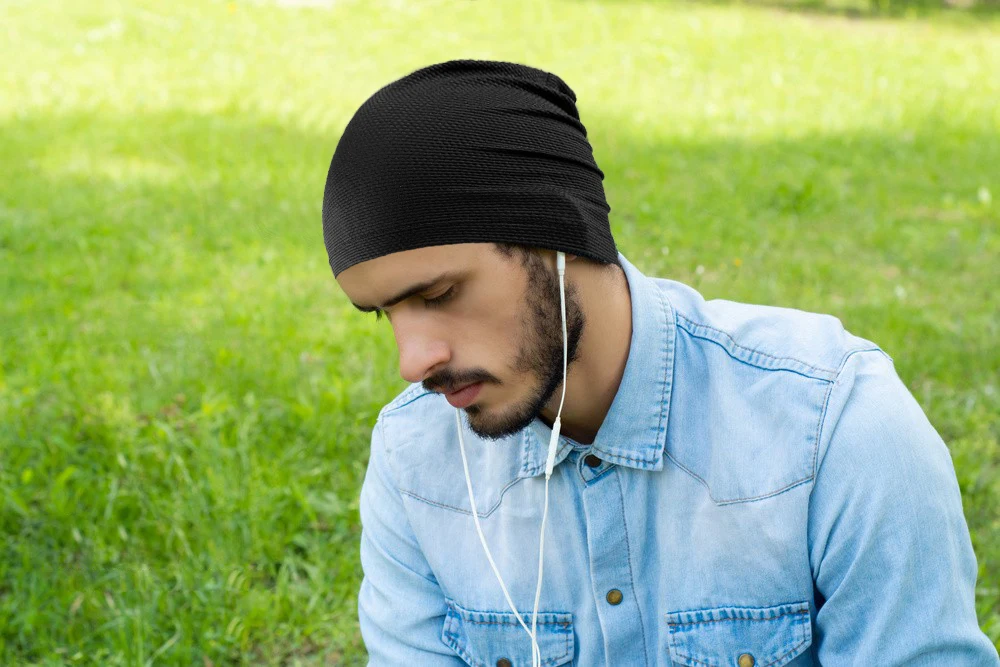 2PCS Schnell trocknende Lauf Caps Sommer Atmungs Kühlen Sport Hüte Outdoor Radfahren Wandern Baseball Skullies Stretchy Beanies Hut – Detail 3