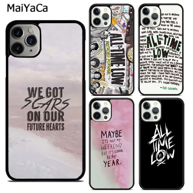 MaiYaCa ALL TIME LOW Rock Logo Чехол для Телефона iPhone 15 SE2020 6s 7 8 plus XR XS 11 12 mini 13 14 pro max shell coque