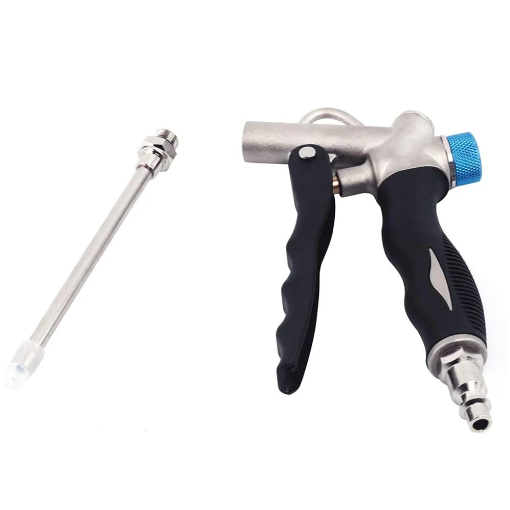 2-Way Air Blowwith Adjustable Air Flow Extended Nozzle Compressor Dust Blower Dust Cleaning Tool for Industrial Household