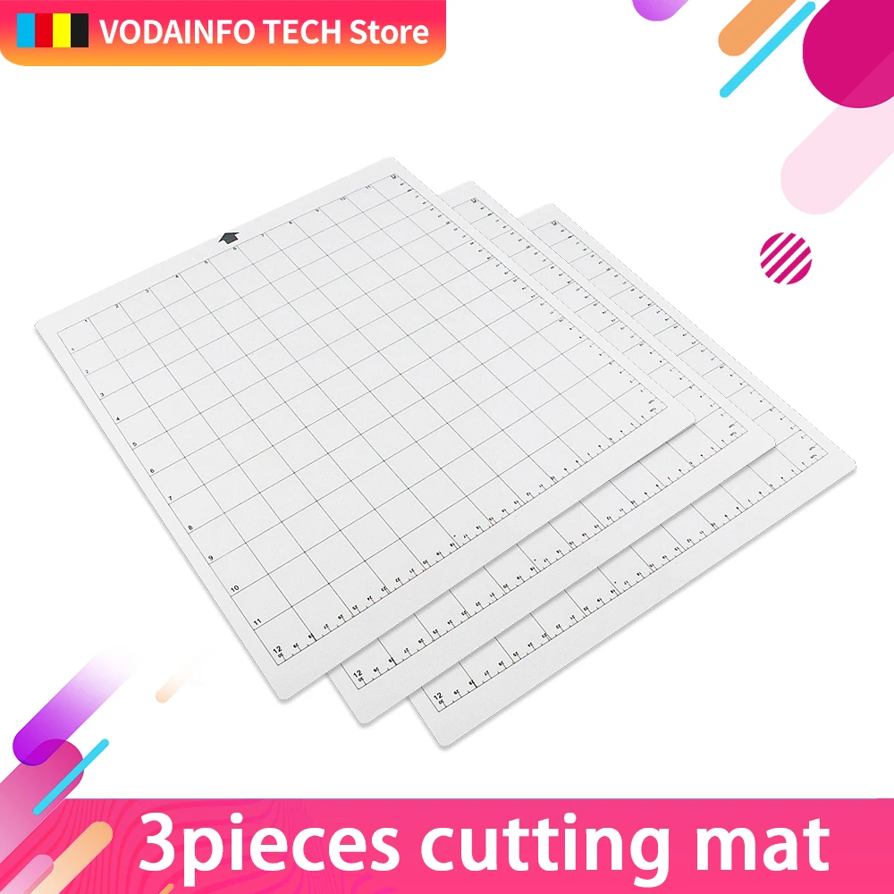 6PCS Replacement Cutting Mat Transparent Adhesive Mat with Measuring Grid 12*12-Inch for Silhouette Cameo Plotter Machine