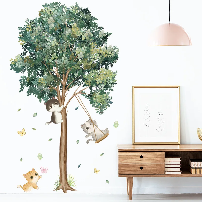 Large Nordic Tree Wall Stickers Living Room Decoration Bedroom Home Decor Art Removable Decals for Background Decorative Posters