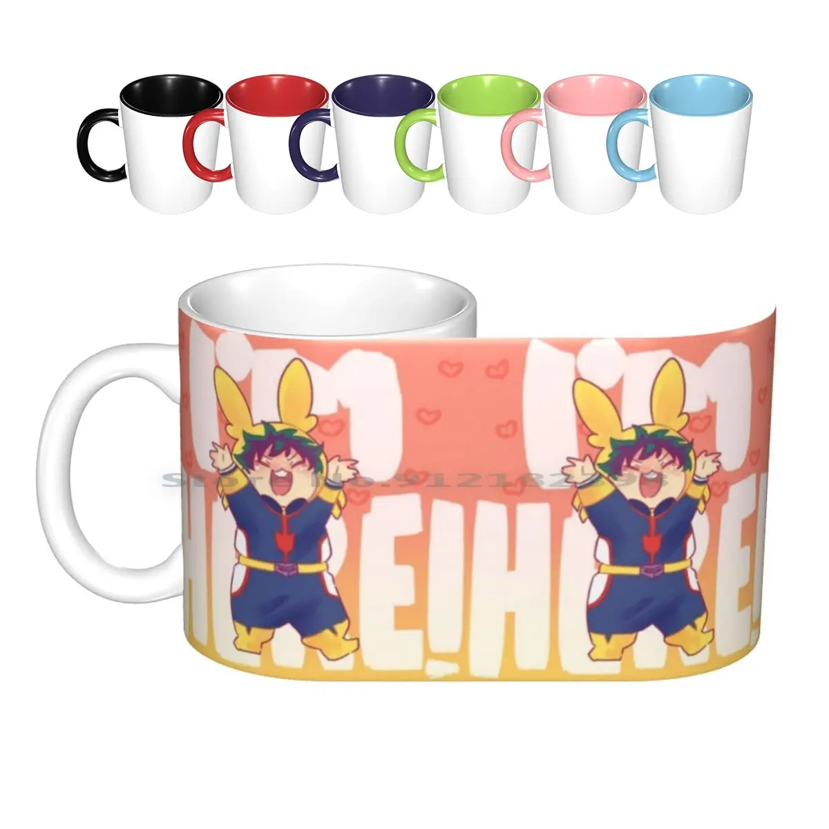 I'm Here!!! Ceramic Mugs Coffee Cups Milk Tea Mug Boku No Hero Academia Deku Midoriya Izuku Midoriya Midoriya Izuku Bnha Mha