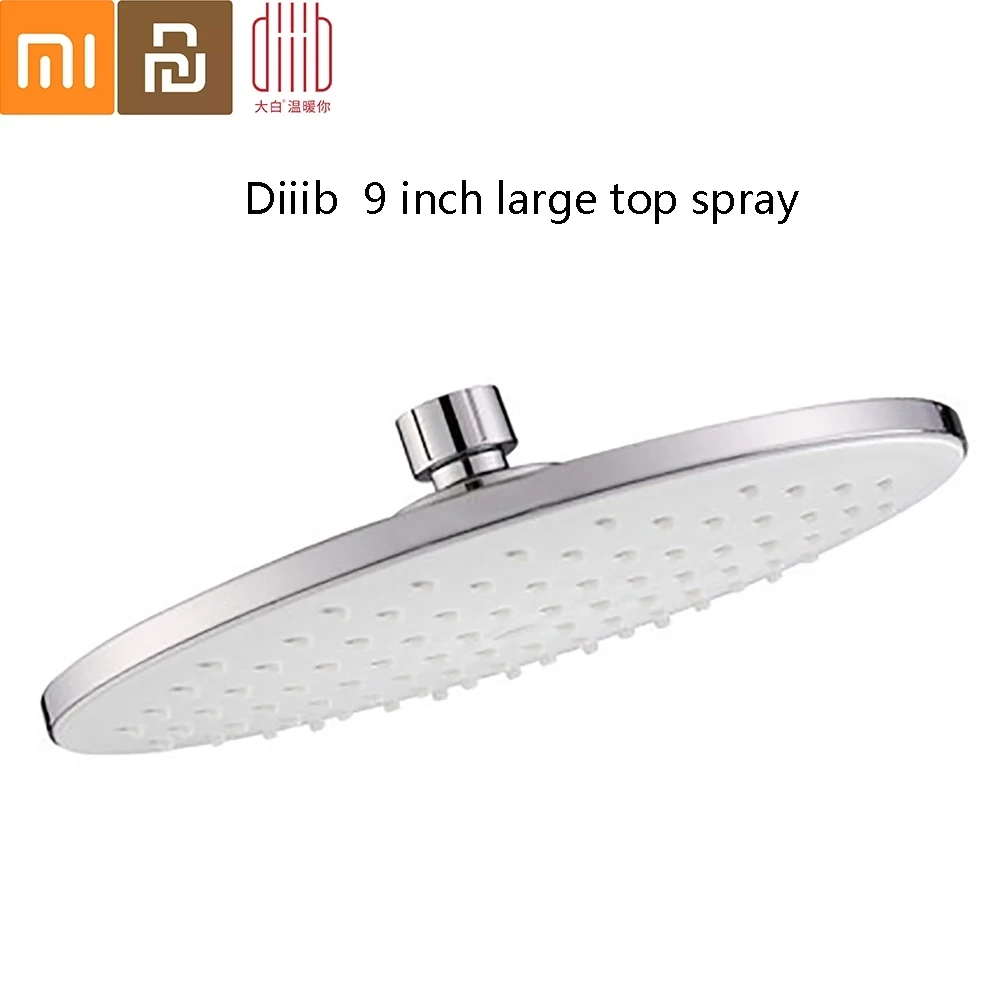 

Diiib 22x22cm 9-Inch Roud ABS Plastic Rain Shower Head Rainfall Bathroom Top Sprayer Thin High Pressure From Youpin