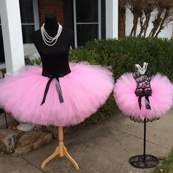 Pink Tutu Skirt Mommy and Me Maternity Tutus Bridal Party Customized Underskirts Pettiskirts Baby Girls Women Costume Skirts