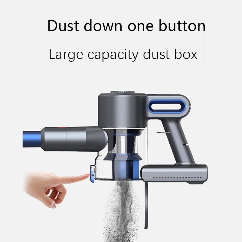 Беспроводной ручной пылесос для дома, 15500 па, светодиодное освещение, Влажная и сухая мойка, напольная швабра, 80000 об/мин, циклонный пылесос