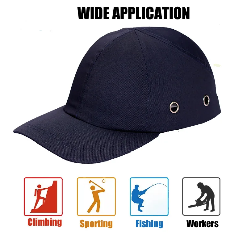 Work Safety Bump Cap Baseball Hat Protective Helmet Light Weight Anti-collision Hard Breathable Inner Shell For Work Repairing