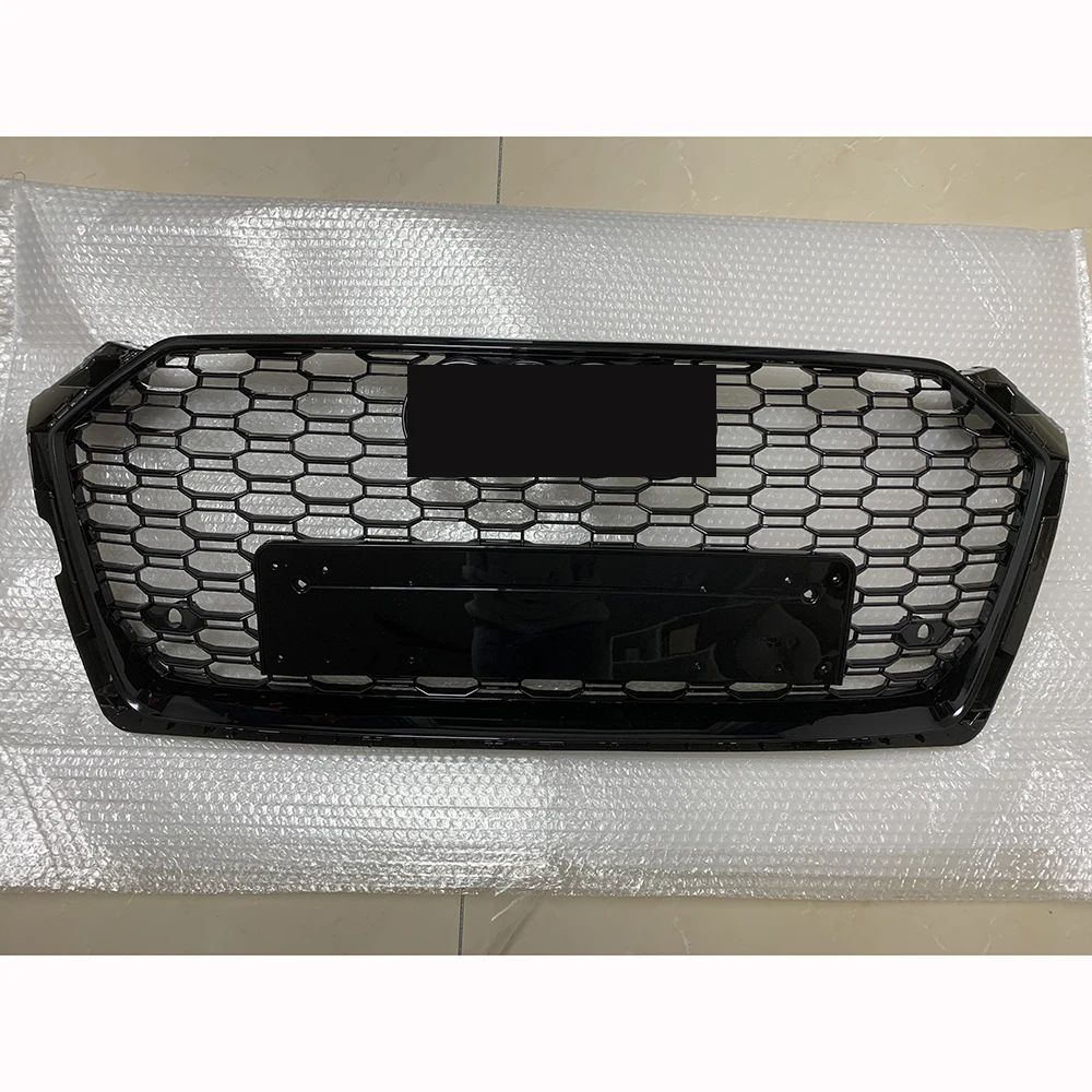 For RS5 Style Front Sport Hex Mesh Honeycomb Hood Grill Black for Audi A5/S5 B9 2017-2018 car accessories