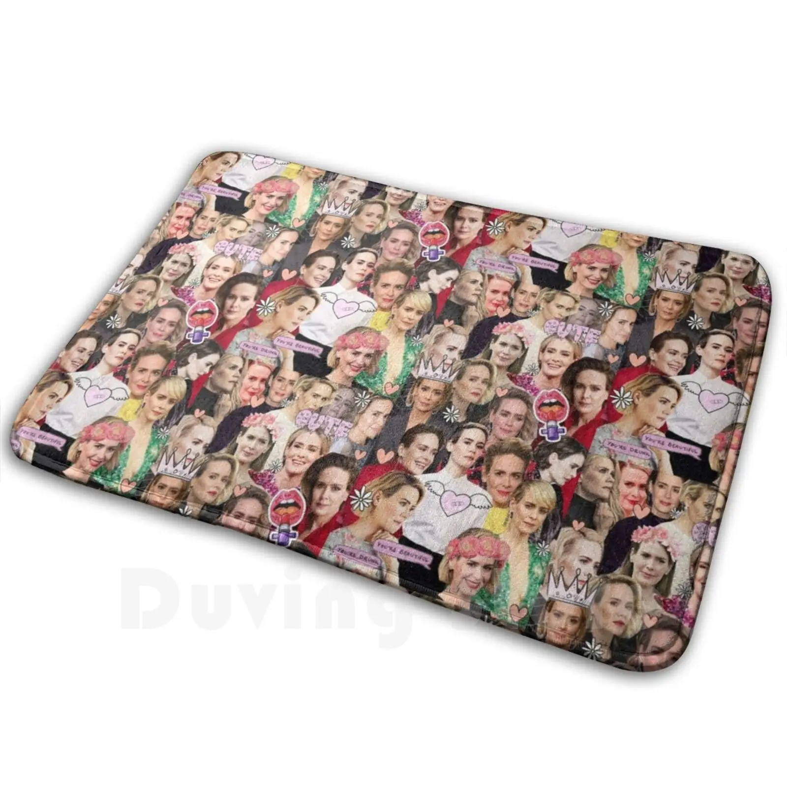 Sarah Paulson Collage Carpet Mat Rug Cushion Soft Sarah Paulson Oceans 8