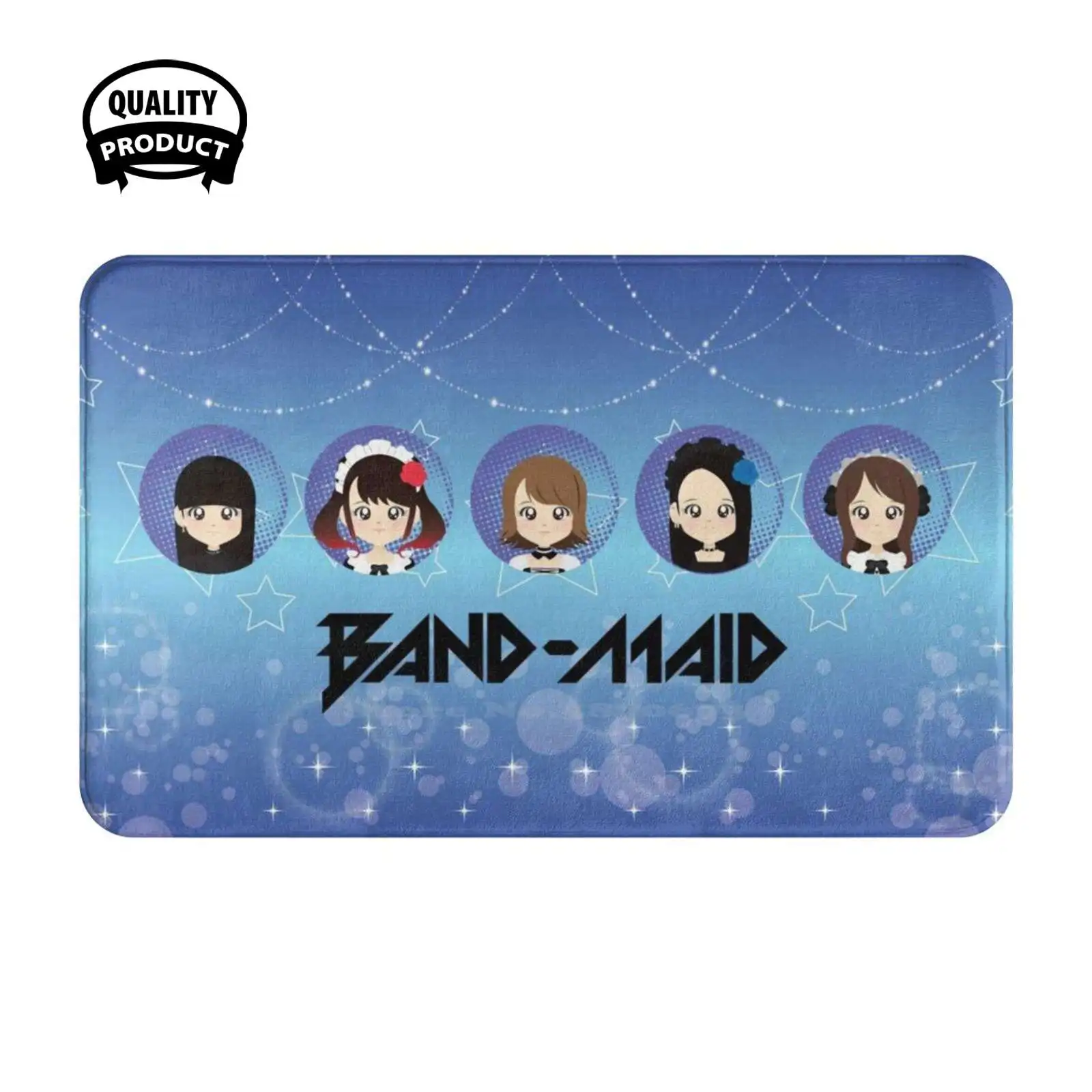 Band - Maid Gekkidou Soft Cushion Home Carpet Door Mat Car Rug Band Maid Misa Miku Akane Saiki Kanami