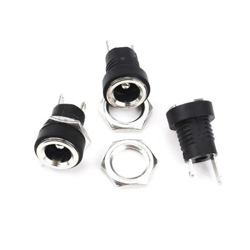 10pcs DC-022B 3A 12V Female DC Power adapter dc connector DC022B 5.5 X 2.5 2.1 mm 3.5 X 1.3 mm DC Power plug male 5.5*2.1mm