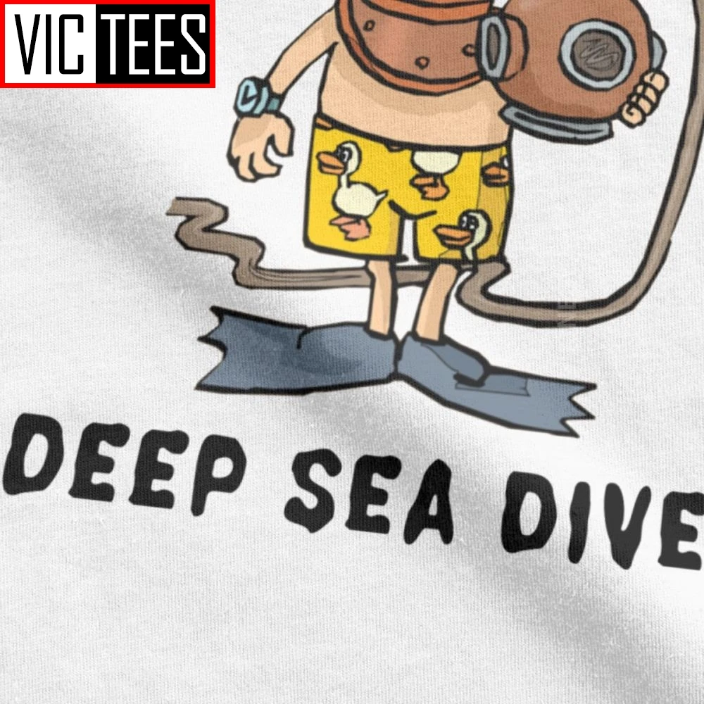 Funny Certified Deep Sea Diver T-Shirt Men Scuba Dive Snorkeling Sports Diving Pure Cotton Tshirt