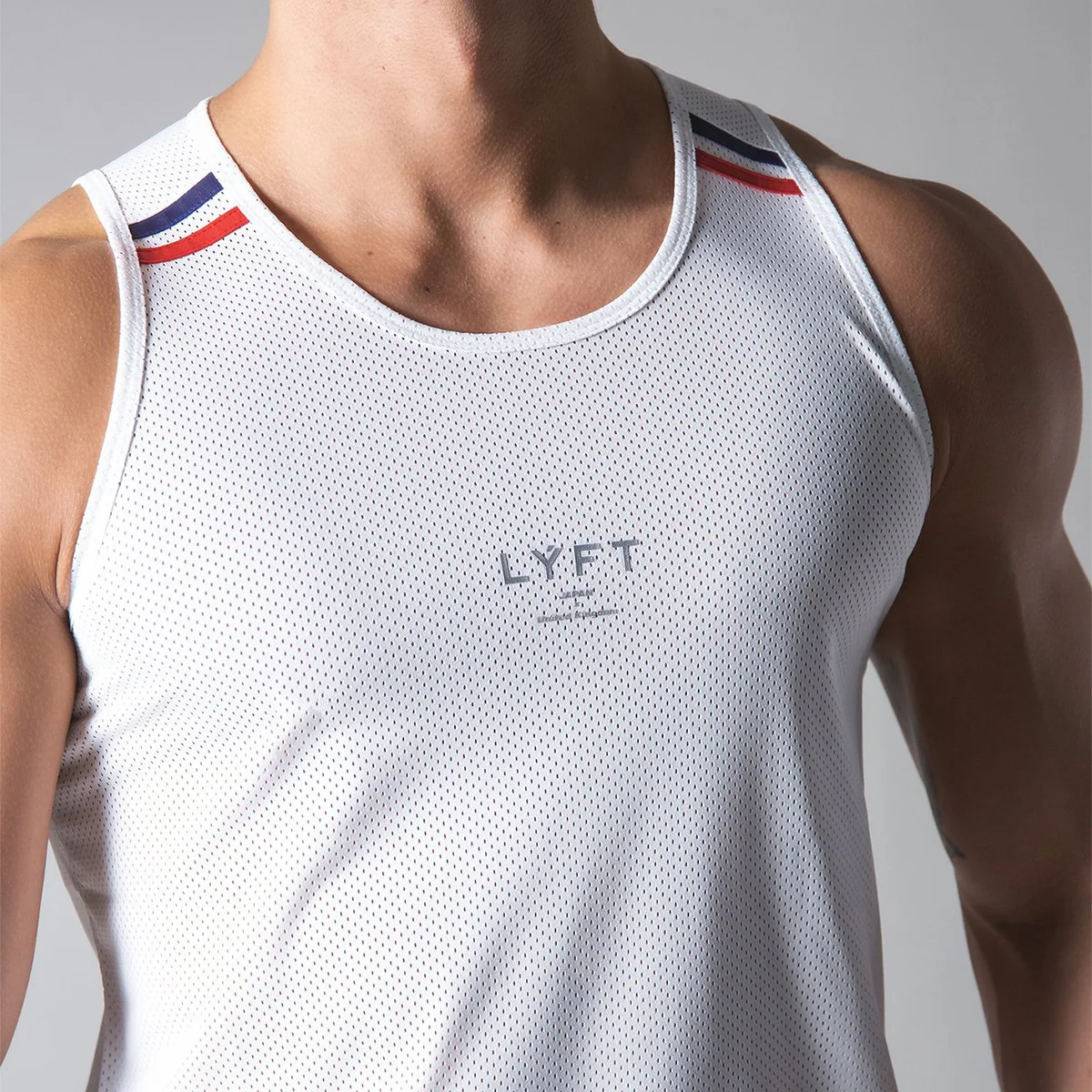 Männer Tank Top Mesh Atmungsaktive Workout Basketball EIN Hemd Bodybuilding Crop Top Singulett Männer Gym Kleidung – Detail 24