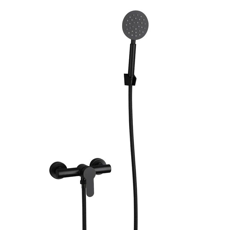 Conjunto de torneira do chuveiro do banheiro fixado na parede escovado ouro torneira do chuveiro preto fosco banheiro frio e quente torneiras misturadoras banho e chuveiro