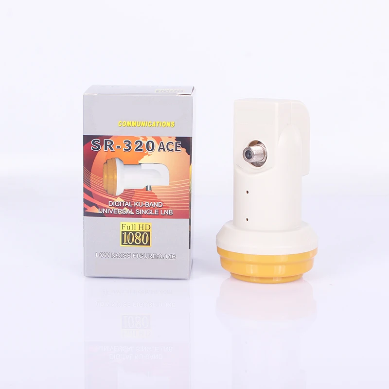 10 قطعة/مجموعة Starcom واحد LNB استقبال الأقمار الصناعية منخفضة الضوضاء الشكل 0.1dB HD Digigtal العالمي كو الفرقة واحدة LNB SR320ACE