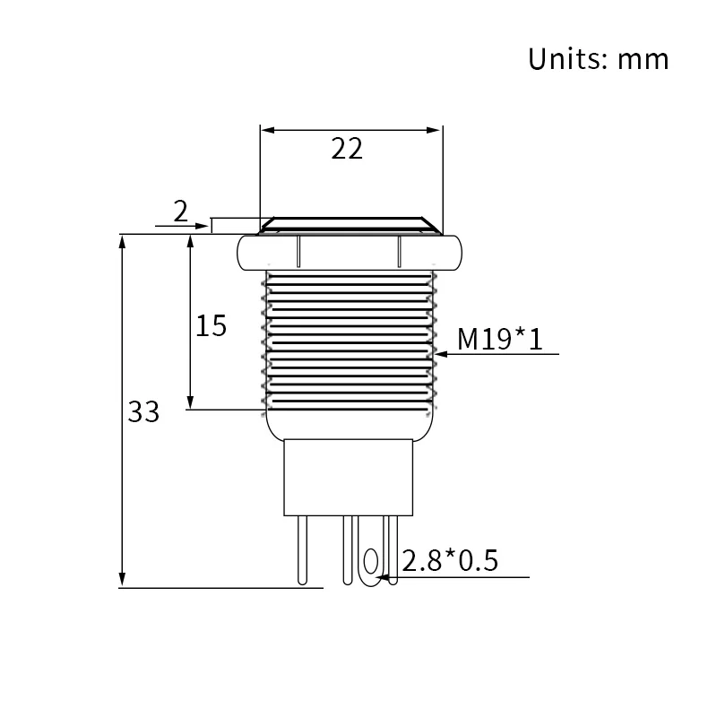 Imagem -05 - Comprar 19 mm Interruptores de Botão em Massa Impermeável Metal Led Luz Momentânea Travamento Redondo Interruptor de Alimentação 5v 110v 12v 220v 40 Peças