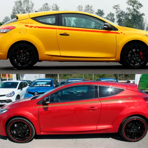 2 st. bildörrs sidokjol galler vinylklistermärken för Renault Megane 2 3 4 RS Grandtourer GT Trophy karossdekor tillbehör 8 best sales Megane 3 GT-linje - №6