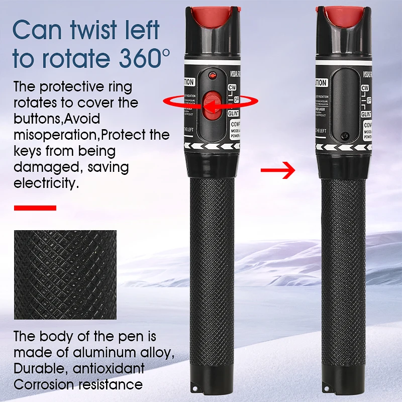 Bolígrafo láser rojo de 50mW, localizador Visual de fallos VFL, probador de Cable de fibra óptica, rango de 50Km, H50 AUA, nuevo diseño, Envío Gratis