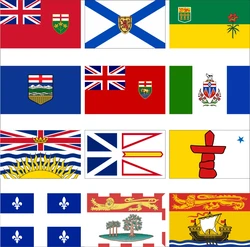 Canada 13 Provinces Flag Choice of Sizes:21X14CM/2X3ft/3X5ft/45X30CM/30X20CM or customized Quebec And BritishBanner